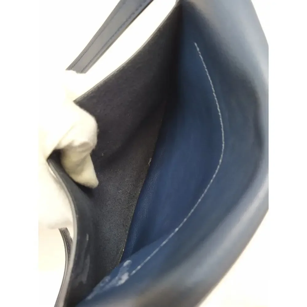 Coach Blue Leather Flap Closure Crossbody Bag